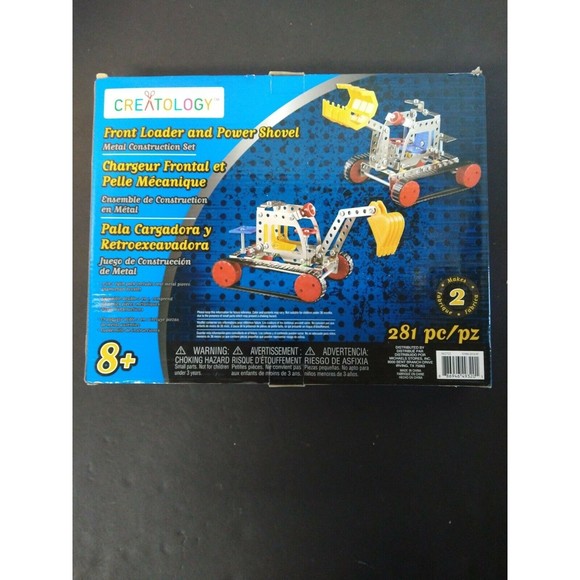 Creatology Front Loader And Power Shovel-Metal Construction Set! 281 Pieces! NEW - Picture 4 of 8